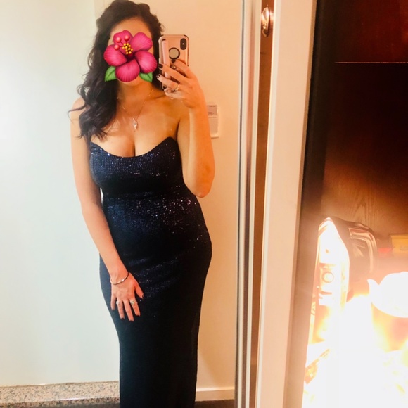 Is this love sequin maxi dress - navy - Picture 4 of 5